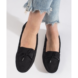 Mocassins confortables en daim noir pour femme le noir 3