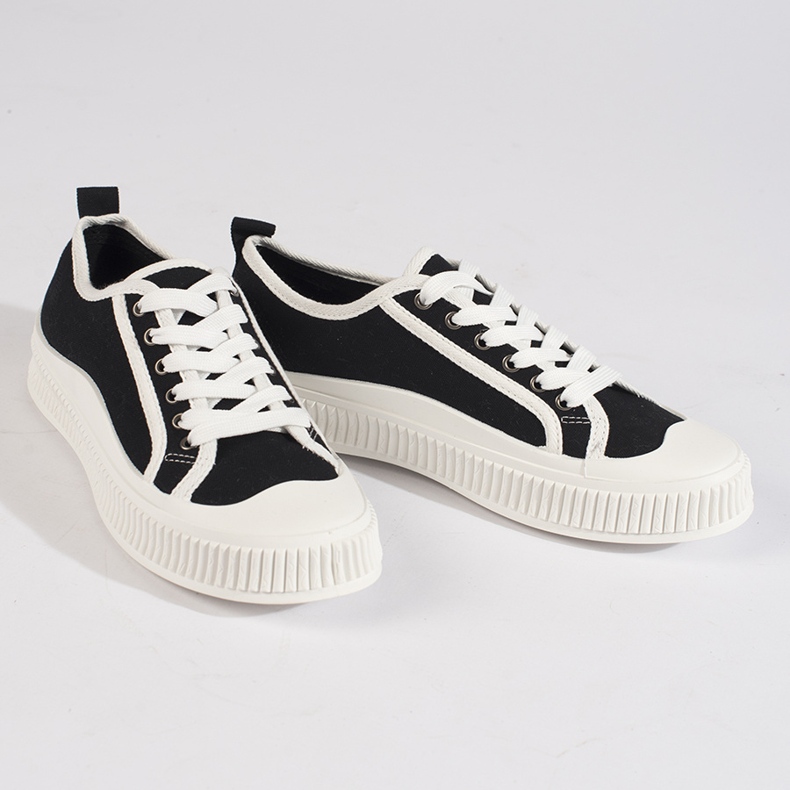 Baskets plateforme femme noires le noir 1