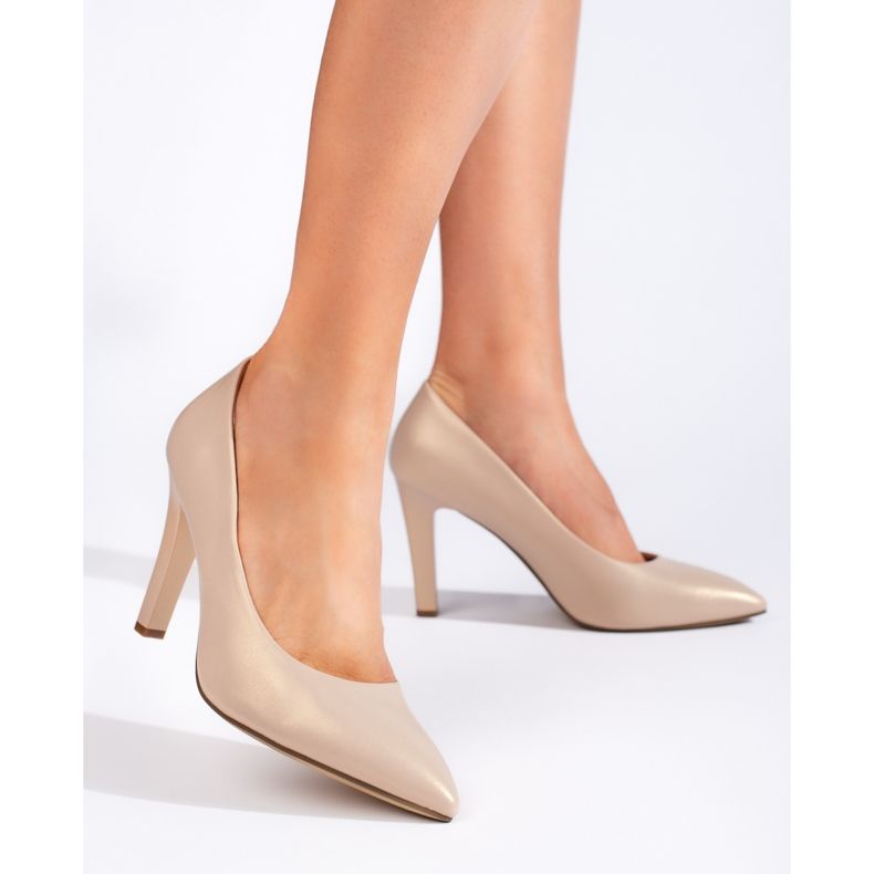 Escarpins classiques dorés pour femmes de Sergio Leone 1