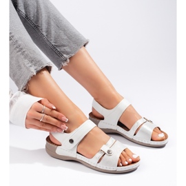 Sandales blanches confortables pour femmes 2