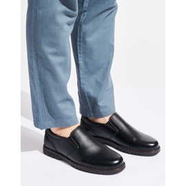 Chaussures à enfiler noires pour hommes le noir 1