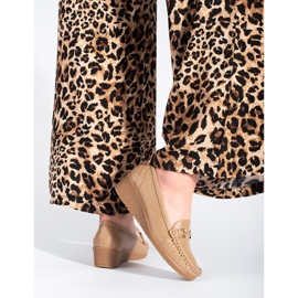 Mocassins femme beiges à boucle 2 Mocassins femme beiges à boucle 2