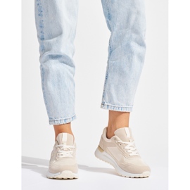 Chaussures de sport beiges pour femmes 1 Chaussures de sport beiges pour femmes 1