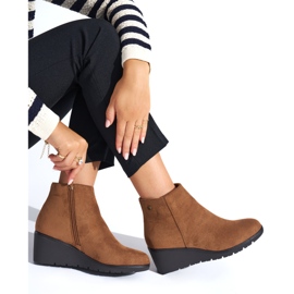 Bottes compensées marron brun 4
