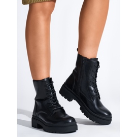 Bottines à lacets femme noires le noir 2
