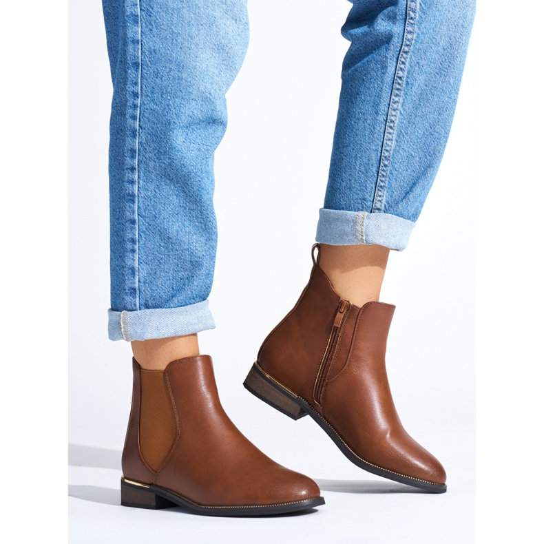Bottes femme classiques marron brun 1