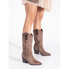 Seastar Santiags femme en daim marron brun 2