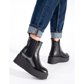 Seastar Bottines Chelsea compensées femme noires le noir 1 Seastar Bottines Chelsea compensées femme noires le noir 1