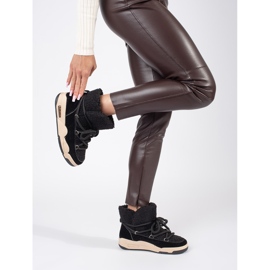 Seastar Bottes de neige noires pour femmes à semelle épaisse le noir 3