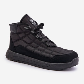 Bottes d'hiver isolées à lacets pour hommes Progress PROGJ-24-153 Noir le noir 6