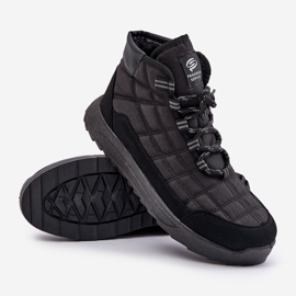 Bottes d'hiver isolées à lacets pour hommes Progress PROGJ-24-153 Noir le noir 1