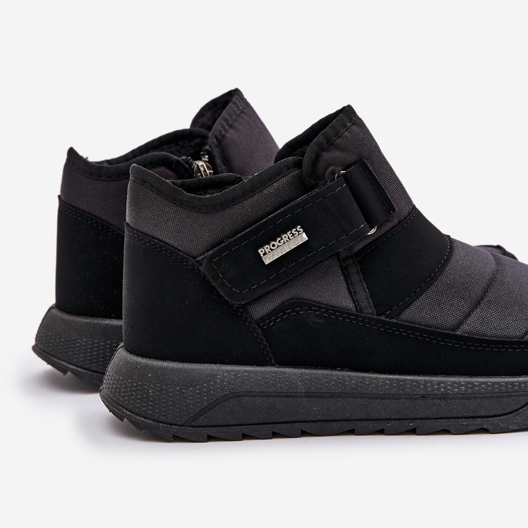 Bottes de neige d'hiver isolées pour hommes Progress PROGJ-22-153 Noir 1