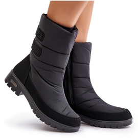 Bottes de neige à glissière Progress pour femmes PROGJ-21-16 Noir le noir 7