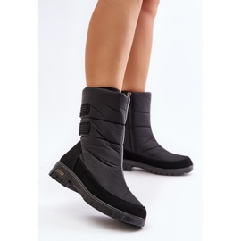 Bottes de neige à glissière Progress pour femmes PROGJ-21-16 Noir 2