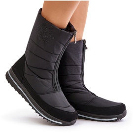 Bottes de neige avec fermeture éclair pour femmes Progress PROGJ-22-130 Noir le noir 8