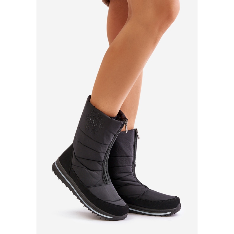 Bottes de neige avec fermeture éclair pour femmes Progress PROGJ-22-130 Noir 1