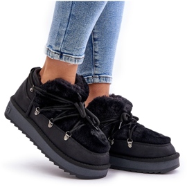 Bottes de neige à plateforme basse avec fourrure D.Franklin DFSH370011 Noir le noir 10