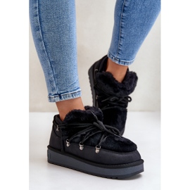 Bottes de neige à plateforme basse avec fourrure D.Franklin DFSH370011 Noir le noir 3