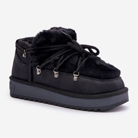Bottes de neige à plateforme basse avec fourrure D.Franklin DFSH370011 Noir le noir 4