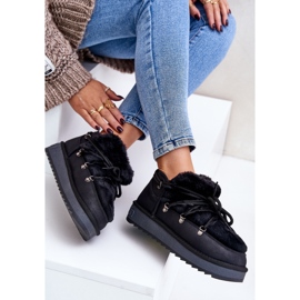 Bottes de neige à plateforme basse avec fourrure D.Franklin DFSH370011 Noir le noir 7