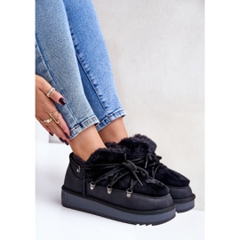 Bottes de neige à plateforme basse avec fourrure D.Franklin DFSH370011 Noir le noir 8
