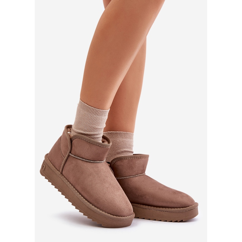 Bottes de neige à plateforme pour femmes D.Franklin DFSH370010 Taupe beige 1