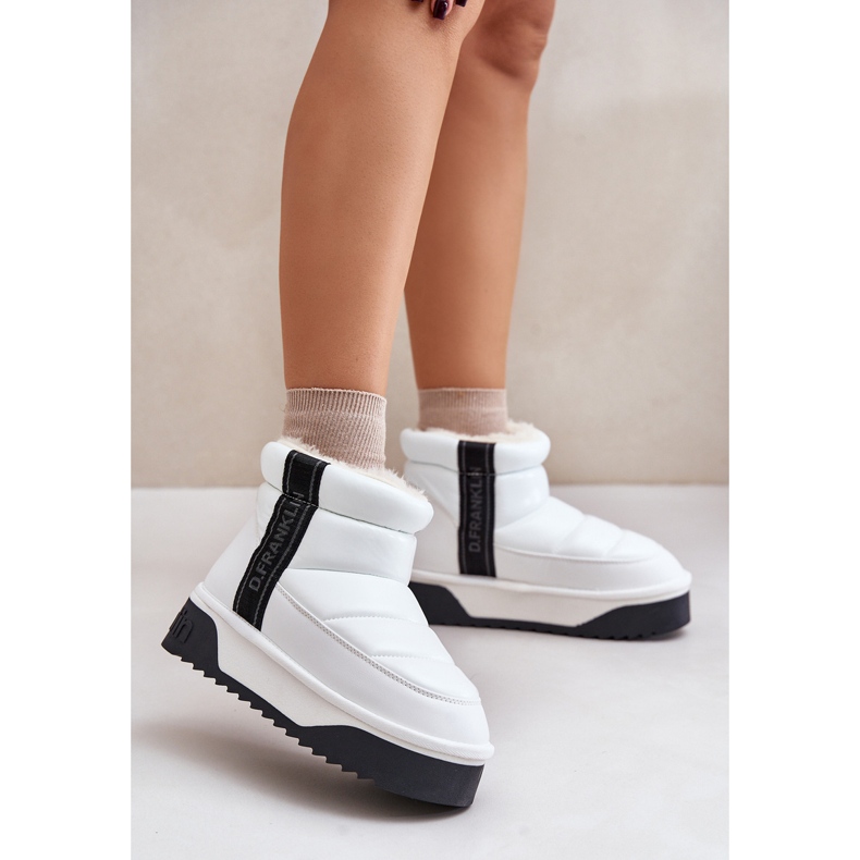 Bottes de neige basses à semelle épaisse D.Franklin DFSH371011 Blanc blanche 2
