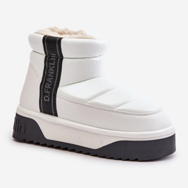 Bottes de neige basses à semelle épaisse D.Franklin DFSH371011 Blanc blanche 4