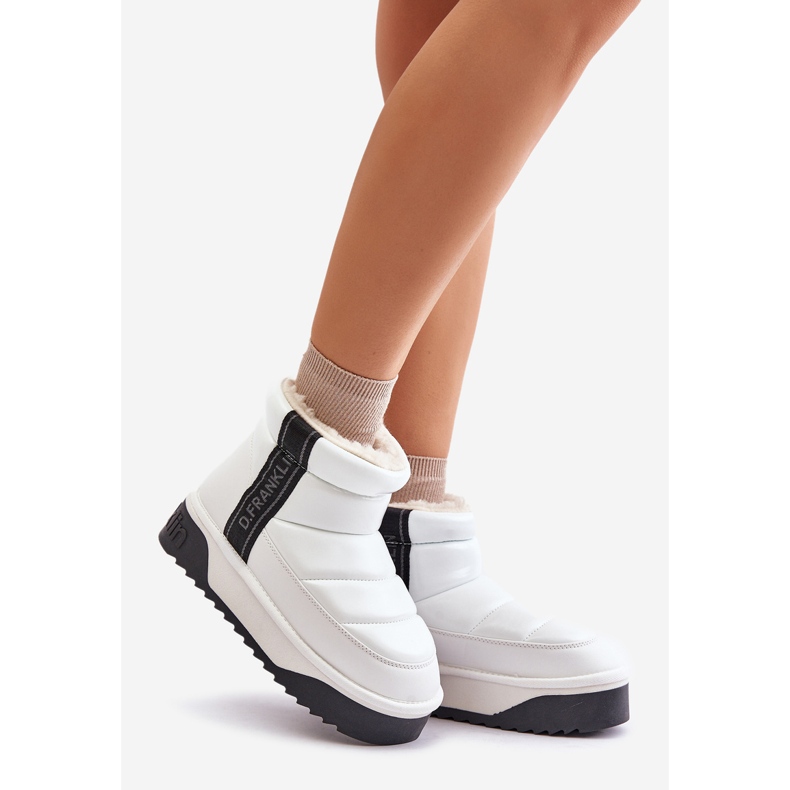 Bottes de neige basses à semelle épaisse D.Franklin DFSH371011 Blanc blanche 1