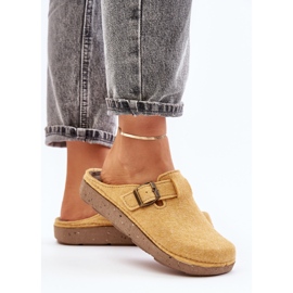 Chaussons Confortables Pour Femmes Avec Boucle Inblu ED000019 Jaune 6