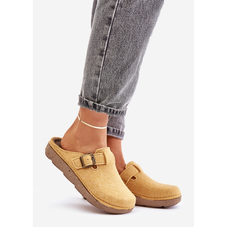 Chaussons Confortables Pour Femmes Avec Boucle Inblu ED000019 Jaune 1