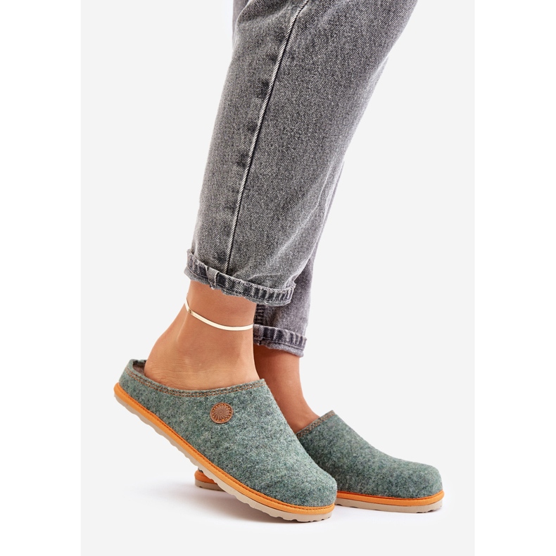 Chaussures maison femme Inblu Chaussons CS000039 Vert 1