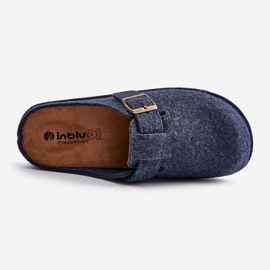 Chaussons Confortables Pour Hommes Avec Boucle Inblu SI000019 Bleu Marine 2