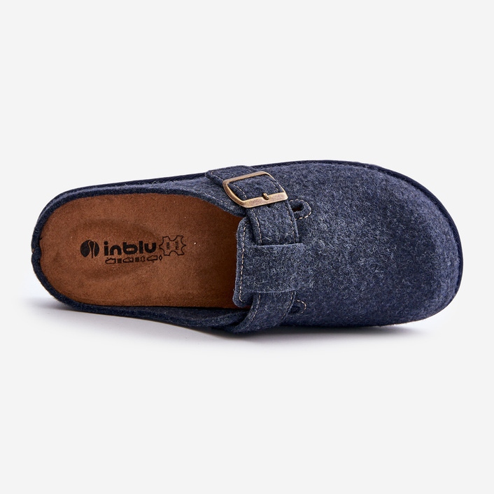 Chaussons Confortables Pour Hommes Avec Boucle Inblu SI000019 Bleu Marine 2