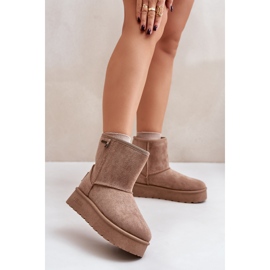 Bottes de neige hautes à plateforme pour femmes Big Star OO274A097 Beige 2