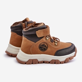 Chaussures de randonnée hivernales isolées pour enfants avec fermeture éclair Camel Temisha brun 2