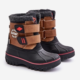 Bottes de neige Velcro Enfant Lee Cooper LCJ-24-44-2864K Camel brun 1