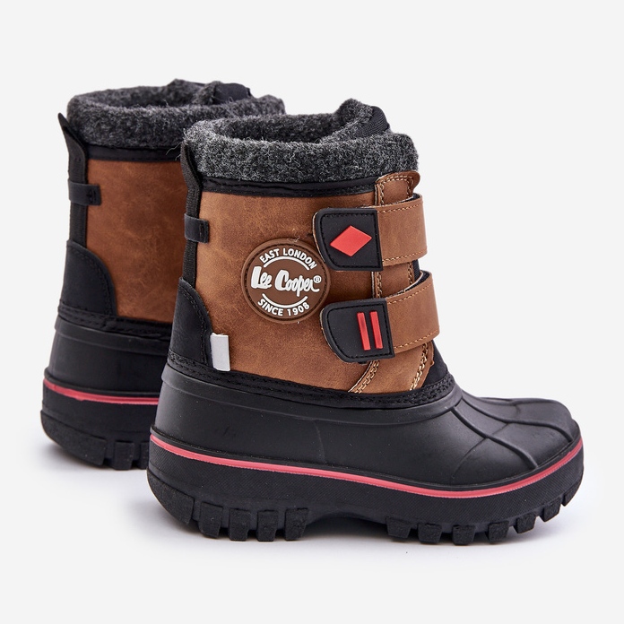 Bottes de neige Velcro Enfant Lee Cooper LCJ-24-44-2864K Camel brun 2