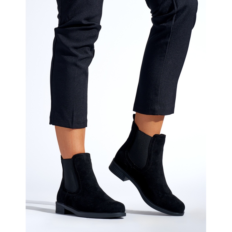 SHELOVET Bottines Chelsea élégantes noir 1