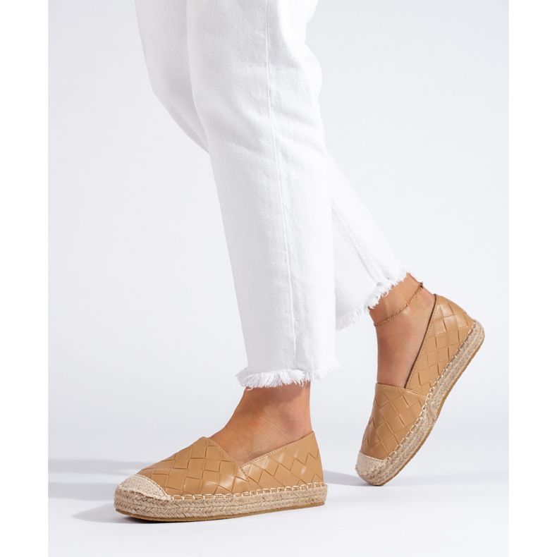 SHELOVET Espadrilles matelassées brun 1