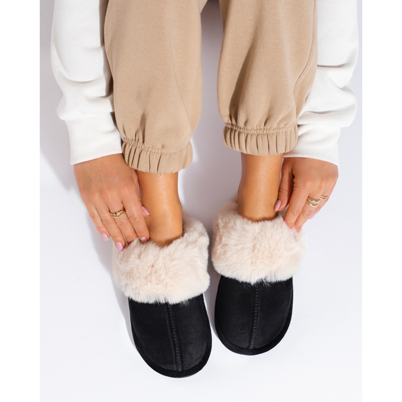 Chaussons femme Shelovet noirs 1