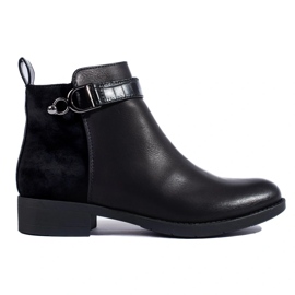 SHELOVET Bottines classiques noires pour femmes 1