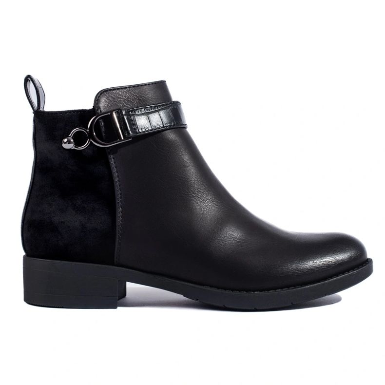 SHELOVET Bottines classiques noires pour femmes 1