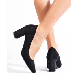 Escarpins confortables en daim noir de Sergio Leone le noir 3
