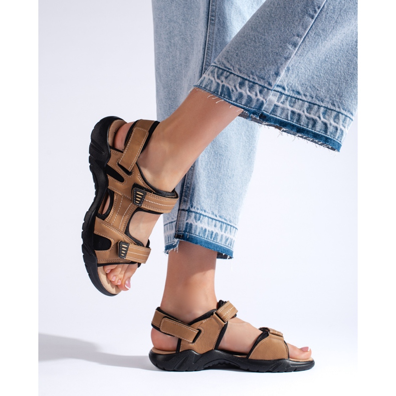 Sandales marron femme sport beige 1 Sandales marron femme sport beige 1