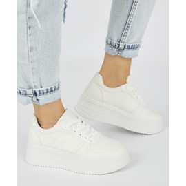 Chaussures de sport à plateforme blanches pour femmes 1