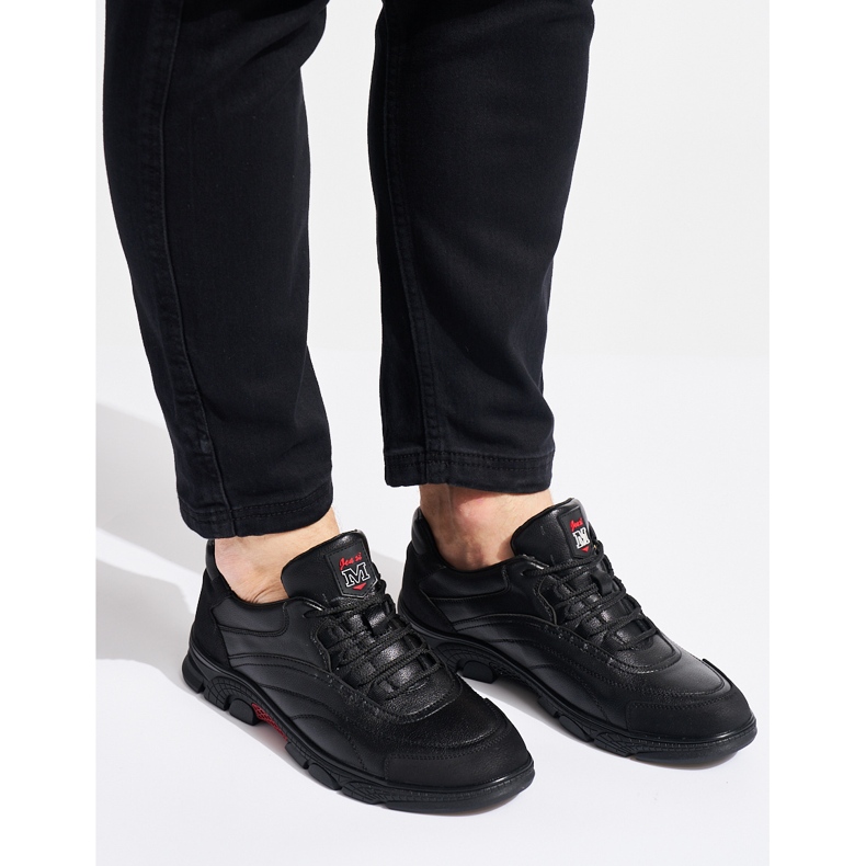 Chaussures de sport noires pour hommes le noir 1