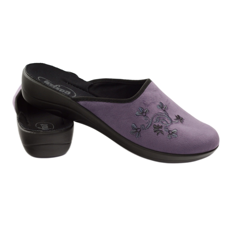 Befado chaussures pour femmes pantoufles 552D006 pantoufles violet multicolore 3