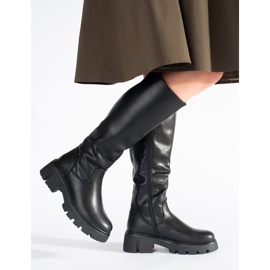 Bottes noires pour femmes de Sergio Leone le noir 1 Bottes noires pour femmes de Sergio Leone le noir 1