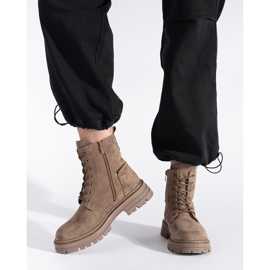 Bottes de travail à lacets pour femmes marron de Sergio Leone brun 2